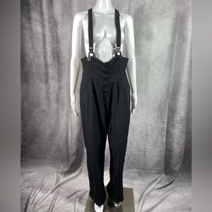 Unique Vintage 1930’s Black Thelma Suspender Pants